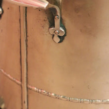 Load image into Gallery viewer, x SOLD Antique French Brass Coal Scuttle, Brass Lidded Storage Container, Dog Food Bin B10812