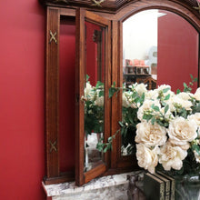 Load image into Gallery viewer, x SOLD Antique French Oak Dressing Table, Mirror Back Hall Cabinet Cupboard, Marble Top. B10522
