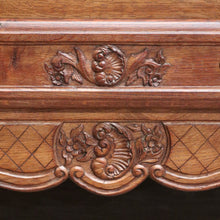 Load image into Gallery viewer, x SOLD Vintage French Oak Writing Bureau, Office Desk, Desk with Drawers Below c1940 B10961