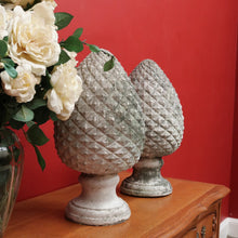 Load image into Gallery viewer, x SOLD Pair of Antique French Bluestone Acorns, Garden Ornament, Large Indoor Acorns B10196