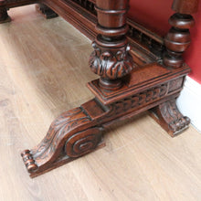 Load image into Gallery viewer, x SOLD Antique French Hall Tables, Lamp or Sofa Table, Antique Oak 2 Drawer Office Desk B10772