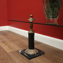 Load image into Gallery viewer, x SOLD Antique French Coffee Table, Marble, Brass and Glass Top Coffee Table Side Table B11148