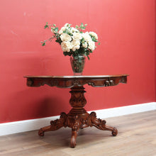 Load image into Gallery viewer, x SOLD Antique English Burr Walnut Kitchen or Dining Table for 4, Centre or Foyer Table B11153