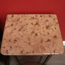 Load image into Gallery viewer, x SOLD Antique French Oak Bedside Cabinet, Lamp Cupboards, Side Tables Marble Tops. B10327