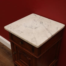 Load image into Gallery viewer, x SOLD Antique Bedside Cabinet, French Oak and Marble Lamp Table, Bedside Table B10908