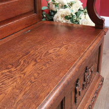 Load image into Gallery viewer, x SOLD Antique Hall Settle, Bench Set Hall Chair, French Tavern Scene Hall Seat B10858