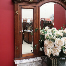 Load image into Gallery viewer, x SOLD Antique French Oak Dressing Table, Mirror Back Hall Cabinet Cupboard, Marble Top. B10522