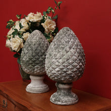 Load image into Gallery viewer, x SOLD Pair of Antique French Bluestone Acorns, Garden Ornament, Large Indoor Acorns B10196