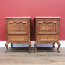 Load image into Gallery viewer, x SOLD Pair of Antique French Bedside Tables Antique Lamp Tables, Side Tables Cupboards B11002