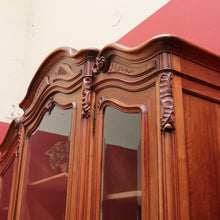 Load image into Gallery viewer, x SOLD Antique French Walnut and Glass 3 Door Bookcase China Display Case Cabinet B10702