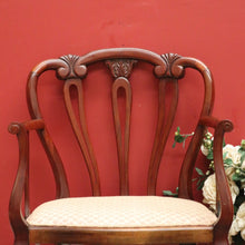 Load image into Gallery viewer, x SOLD Vintage French Armchair, French Mahogany 1950 Hall Chair Bedroom Chair Armchair B11057