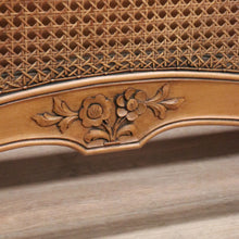 Load image into Gallery viewer, x SOLD Antique French Single Bed, Oak and Cane Bed. Bedhead, Foot, Side Rails Slats 2/3. B11265