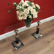 Load image into Gallery viewer, x SOLD Antique French Coffee Table, Marble, Brass and Glass Top Coffee Table Side Table B11148