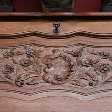 Load image into Gallery viewer, x SOLD Vintage French Oak Writing Bureau, Office Desk, Desk with Drawers Below c1940 B10961