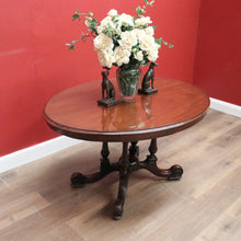 Load image into Gallery viewer, x SOLD Antique Australian Cedar Oval Table, Dining Table, Glass Top Kitchen, Hall Table B11099