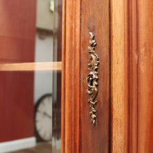 Load image into Gallery viewer, x SOLD Antique French Walnut and Glass 3 Door Bookcase China Display Case Cabinet B10702