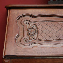 Load image into Gallery viewer, x SOLD Vintage French Oak Writing Bureau, Office Desk, Desk with Drawers Below c1940 B10961