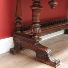 Load image into Gallery viewer, x SOLD Antique French Hall Tables, Lamp or Sofa Table, Antique Oak 2 Drawer Office Desk B10772