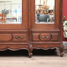 Load image into Gallery viewer, x SOLD Antique French Armoire, French Oak and Mirror Three Door Breakfront Wardrobe B11115