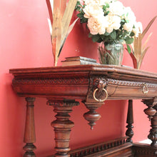 Load image into Gallery viewer, x SOLD Antique French Hall Tables, Lamp or Sofa Table, Antique Oak 2 Drawer Office Desk B10772