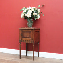 Load image into Gallery viewer, x SOLD Antique French Oak and Marble Bedside Table, Bedside Cupboard, Lamp Table B10869