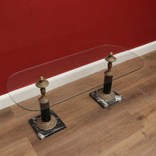Load image into Gallery viewer, x SOLD Antique French Coffee Table, Marble, Brass and Glass Top Coffee Table Side Table B11148