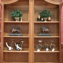 Load image into Gallery viewer, x SOLD Antique French Oak China Cabinet, French 2 Door Bookcase Cabinet Hall Cupboard B10754