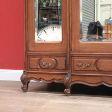 Load image into Gallery viewer, x SOLD Antique French Armoire, French Oak and Mirror Three Door Breakfront Wardrobe B11115