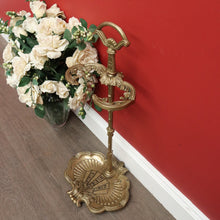 Load image into Gallery viewer, x SOLD Antique French Brass Umbrella Holder with Handle, Walking Stick Holder, Art Deco B10484
