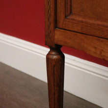 Load image into Gallery viewer, x SOLD Bedside Table, Antique French Tunbridge Ware Oak and Marble Bedside Lamp Table B10468