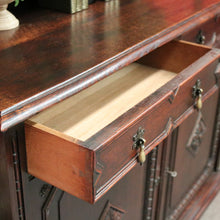 Load image into Gallery viewer, x SOLD Antique French Oak Sideboard 2 Height Cabinet Cupboard, One of 2 available. B10213a