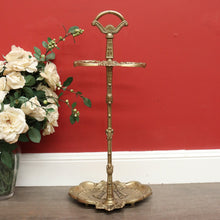 Load image into Gallery viewer, x SOLD Antique French Brass Umbrella Holder with Handle, Walking Stick Holder, Art Deco B10484