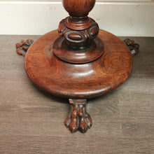 Load image into Gallery viewer, x SOLD Antique English Pole Screen, Tapestry Pole Screen Needle Work Stand in Rosewood. B10354