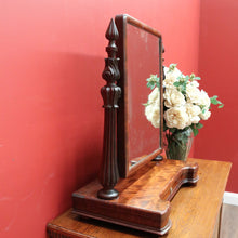 Load image into Gallery viewer, x SOLD Antique English Mahogany Mirror, Chest of Drawers Mirror, Toilet Mirror Drawer B10680
