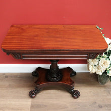 Load image into Gallery viewer, x SOLD Antique English Mahogany Tea Table, Sofa Table, Fold Over Games Card Table B10651