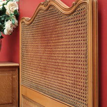 Load image into Gallery viewer, x SOLD Antique French Single Bed, Oak and Cane Bed. Bedhead, Foot, Side Rails Slats 2/3. B11265