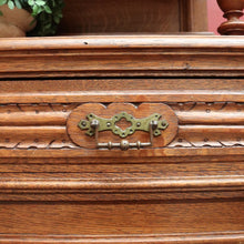Load image into Gallery viewer, Antique Sideboard, French Oak and Lead Light Two Height Sideboard Hall Cabinet B10864