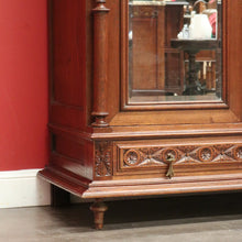 Load image into Gallery viewer, x SOLD Antique French Armoire, Antique Brittany Oak and Mirror 2 Door Wardrobe Cupboard. B10253