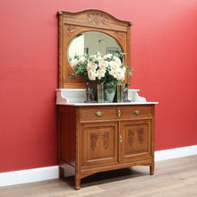 Load image into Gallery viewer, x SOLD Antique French Dressing Table, Mirror Back Sideboard, Cabinet, Cupboard in Oak B10629