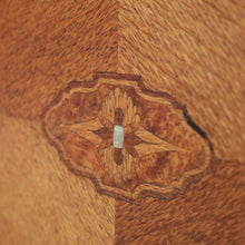 Load image into Gallery viewer, x SOLD Bedside Table, Antique French Tunbridge Ware Oak and Marble Bedside Lamp Table B10468