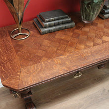 Load image into Gallery viewer, x SOLD Antique French Hall Tables, Lamp or Sofa Table, Antique Oak 2 Drawer Office Desk B10772