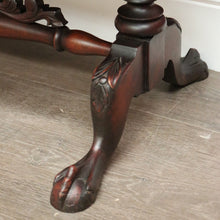 Load image into Gallery viewer, x SOLD Vintage Australian Cedar Coffee Table Scroll Work Stretcher Base, Side Table. B10434