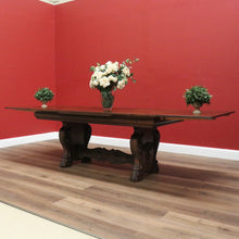 Load image into Gallery viewer, x SOLD Vintage French Dining Table 2 Leaves, French Oak 2 Leaf Extension Kitchen Table B10758