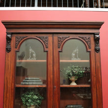 Load image into Gallery viewer, x SOLD Antique English Bookcases English Mahogany c1880 2 Height Bookcase China Cabinet. B9853
