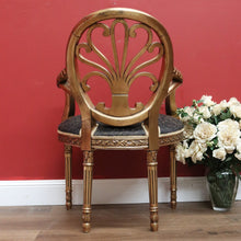 Load image into Gallery viewer, x SOLD Vintage Italian Gilt Timber Bedroom Chair, Armchair, Hall Chair, Lounge Chair B10803