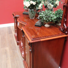 Load image into Gallery viewer, x SOLD Antique Australian Cedar Sideboard, Mirror Back Inverted Breakfront Sideboard B11096