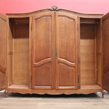 Load image into Gallery viewer, x SOLD Vintage French Four Door Armoire, Wardrobe. French Oak Cabinet Cupboard Wardrobe B10923