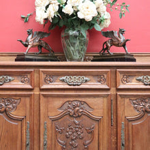 Load image into Gallery viewer, x SOLD Antique French Oak Sideboard, French 3 Door 3 Drawer Sideboard Cabinet Cupboard B10318