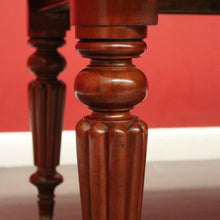 Load image into Gallery viewer, x SOLD Antique English Mahogany Dining Table, 2 Leaf Extension Kitchen Table and Winder. B9862