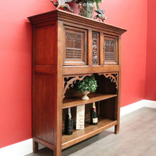 Load image into Gallery viewer, x SOLD Antique French Sacrament Cabinet, Church, Court Cabinet, Sideboard Bookcase Oak. B10330